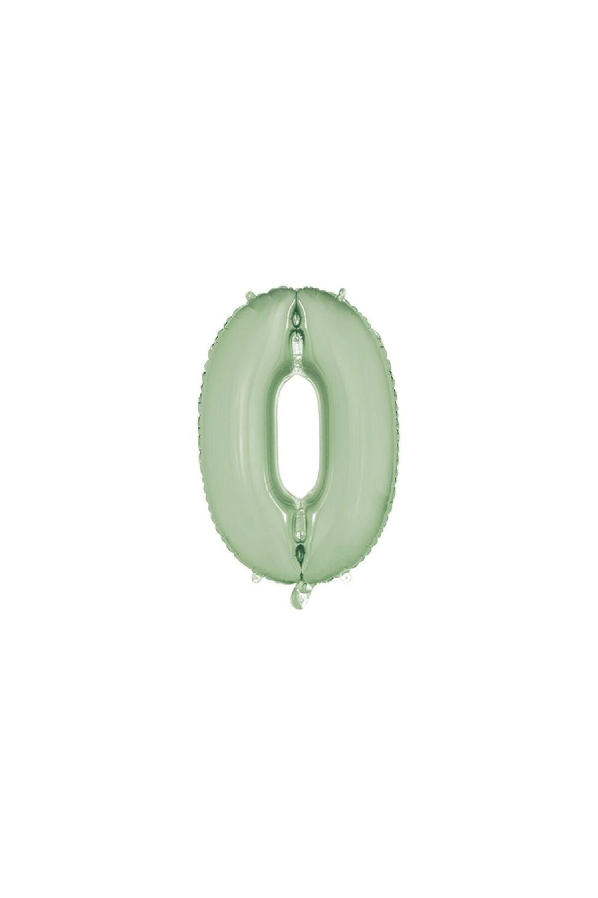 TATLI GÜNLER 26" 74 CM FOLYO BALON RAKAM 0 MAT MİNT YEŞİLİ