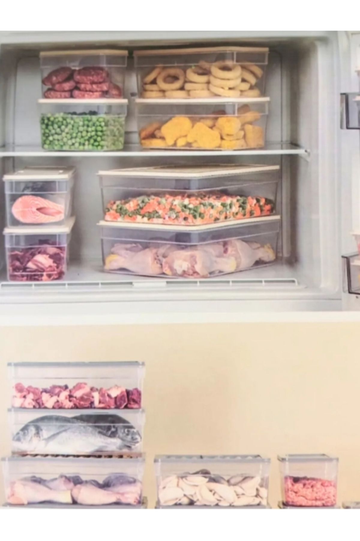 Soft Chef-Refrigerator Organizer Freezer Compatible Storage Container, 5300 ml Deep Freezer Container 2