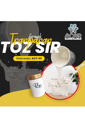 ÇİNİKOP Seramik Transparan Toz Sır (ACT-01) 1 KG.
