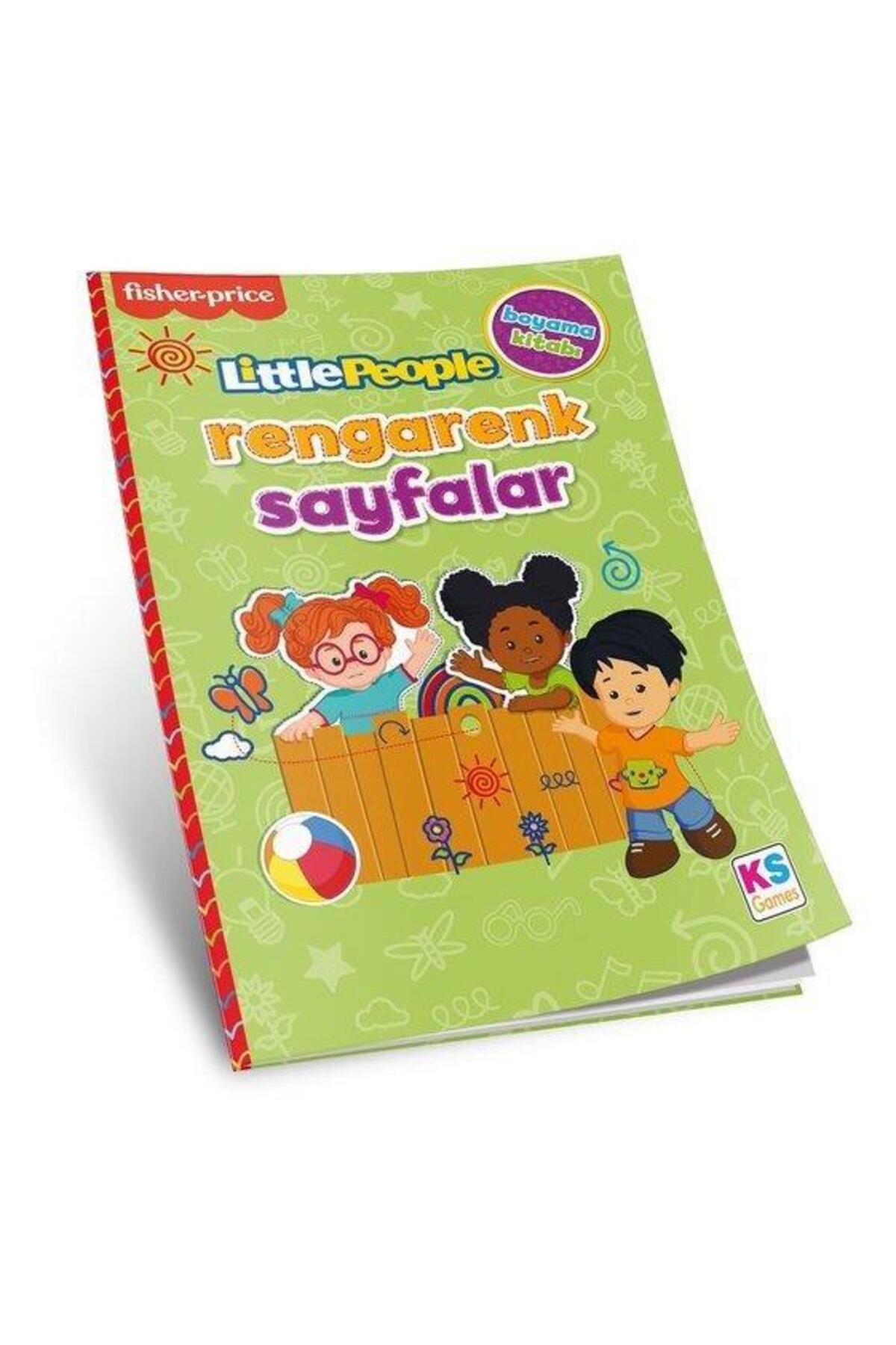 Ks Puzzle Little People Coloring Book Rengarenk Sayfalar Sarı Yeşil
