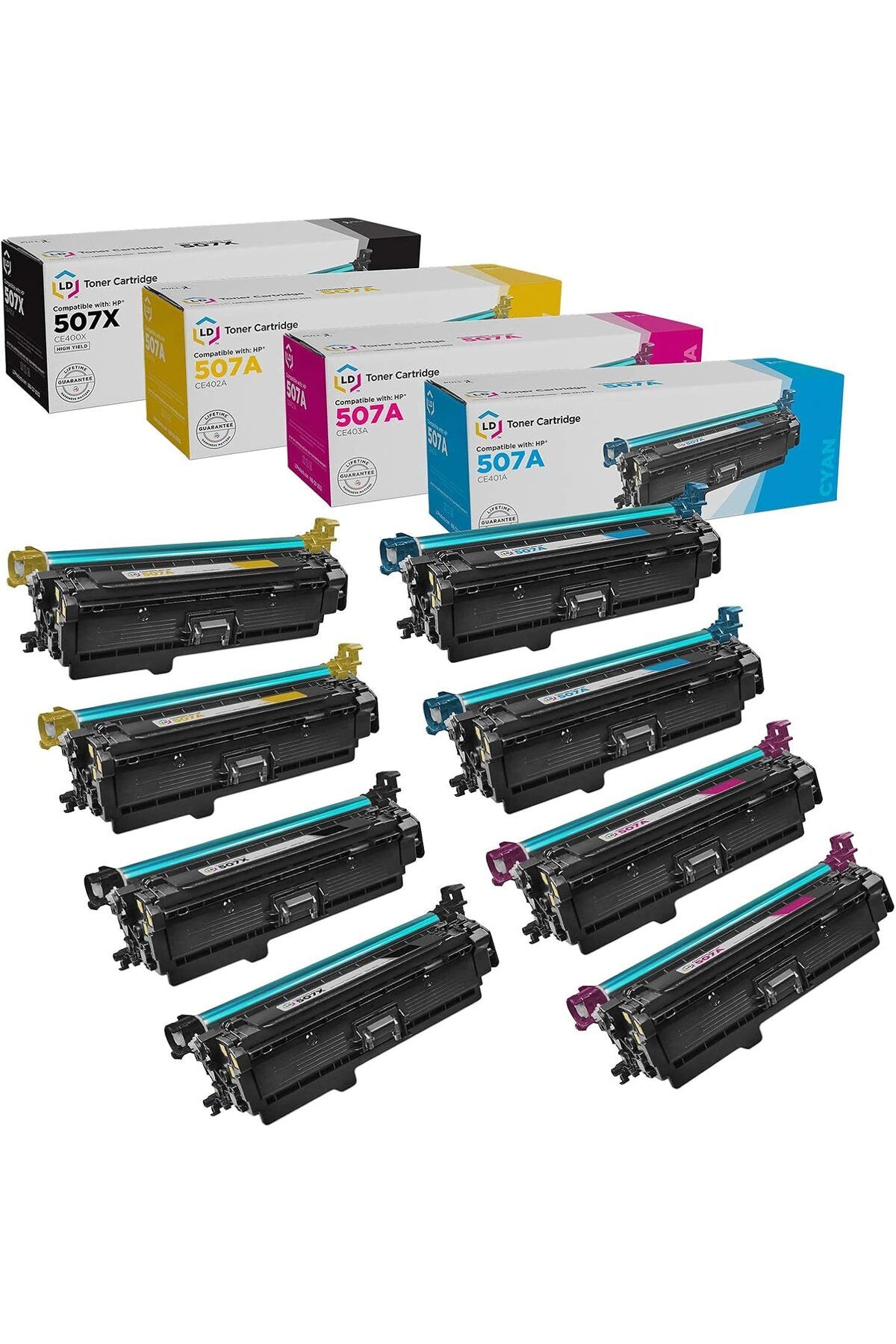 HP M551n M551dn M551xh M570dw M570dn M575c M575dn M575f (2 Black 2 Cyan 2 Magenta 2 Yellow 8-Pack)
