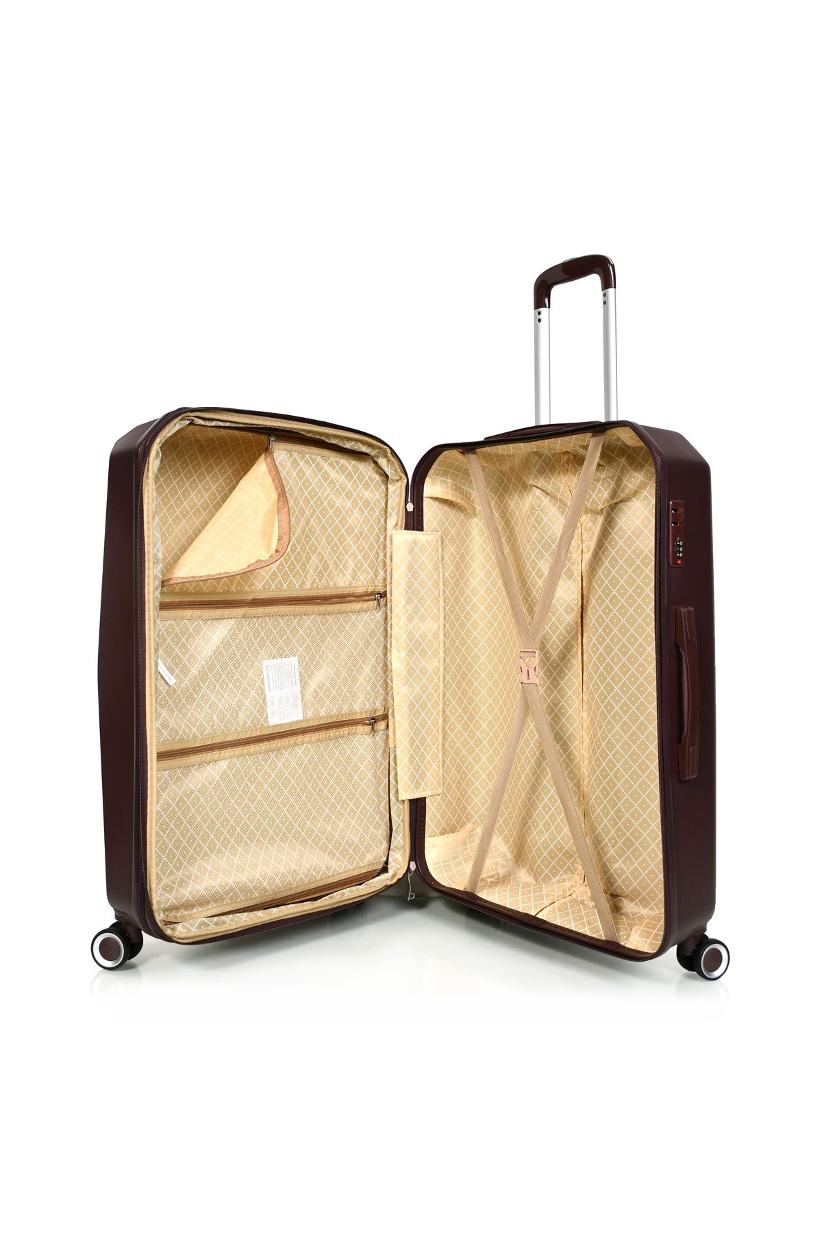 MORANO-Morano 4-Piece Luggage Set Durable and Lightweight Spinner Wheeled Suitcase with Numbered Security Lock 6