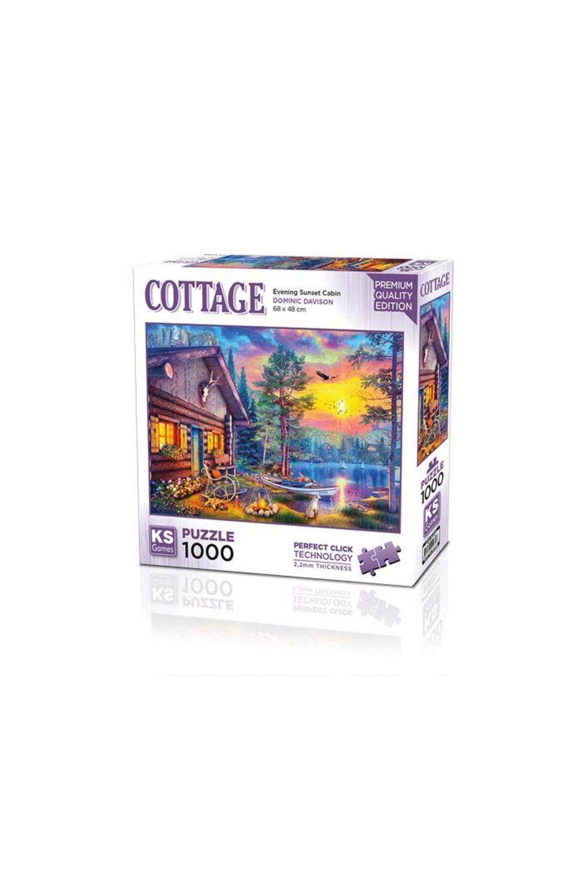 Ks Puzzle Evening Sunset Cabin Puzzle 1000 Parça