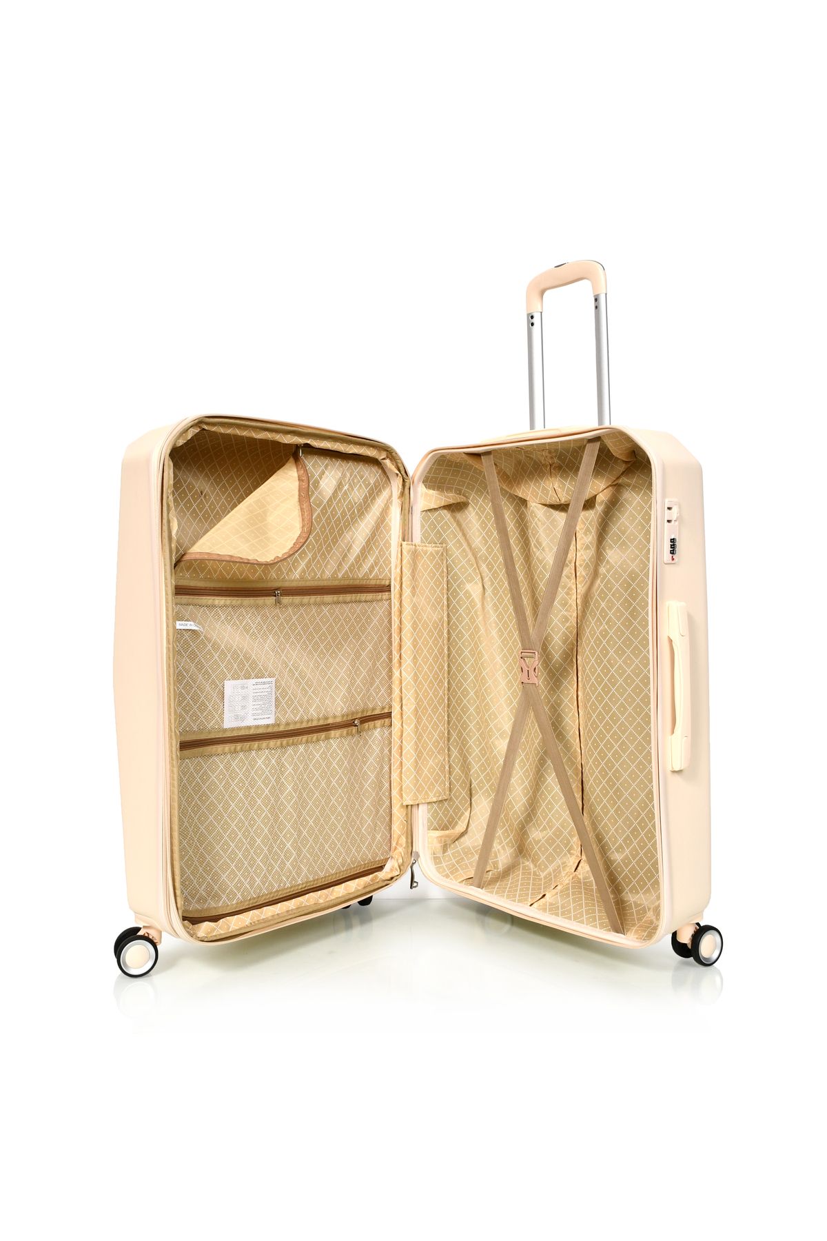 MORANO-Morano 4-Piece Luggage Set Durable and Lightweight Spinner Wheeled Suitcase with Numbered Security Lock 5