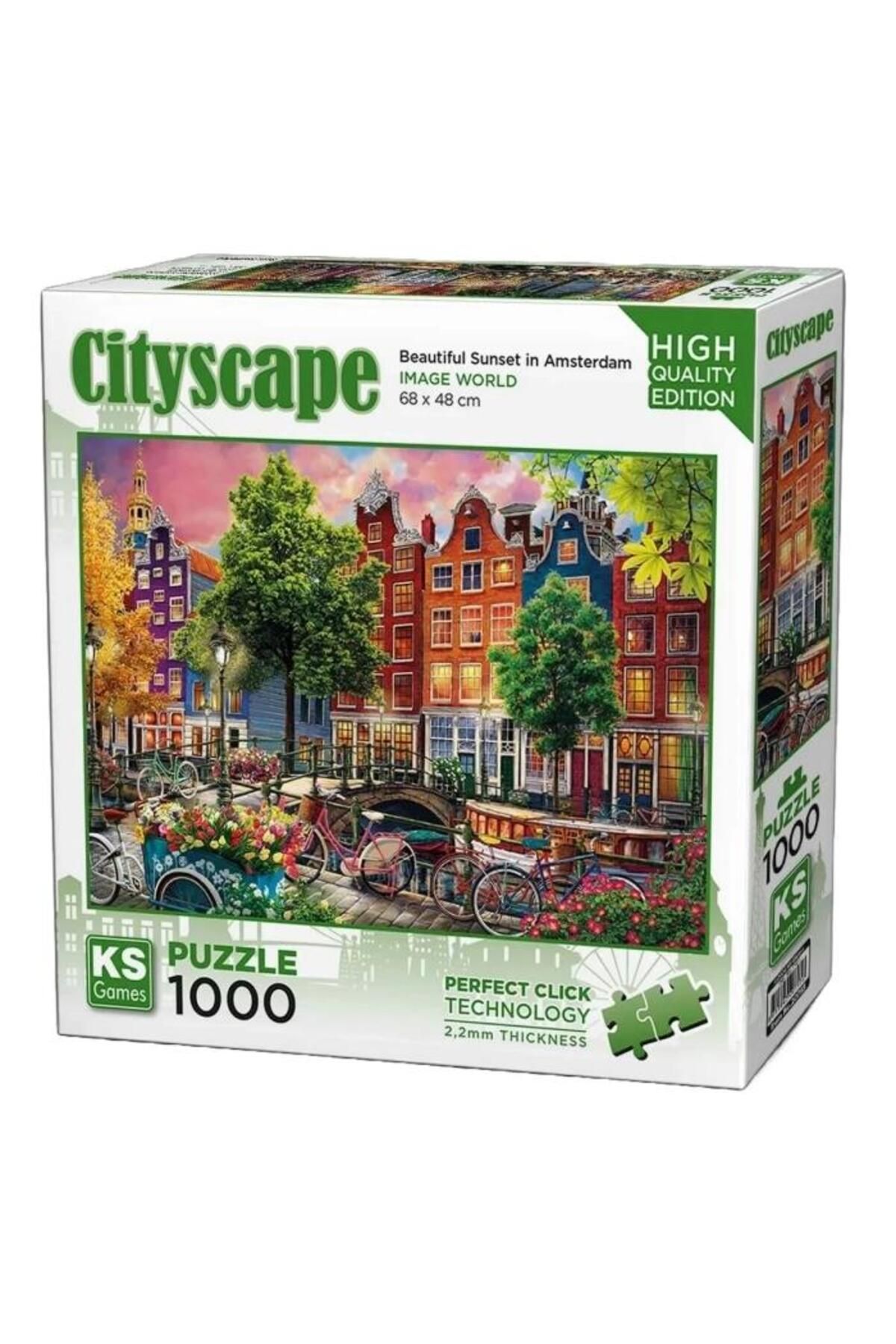 Ks Puzzle Games Beautiful Sunset In Amsterdam Puzzle 1000 Parça