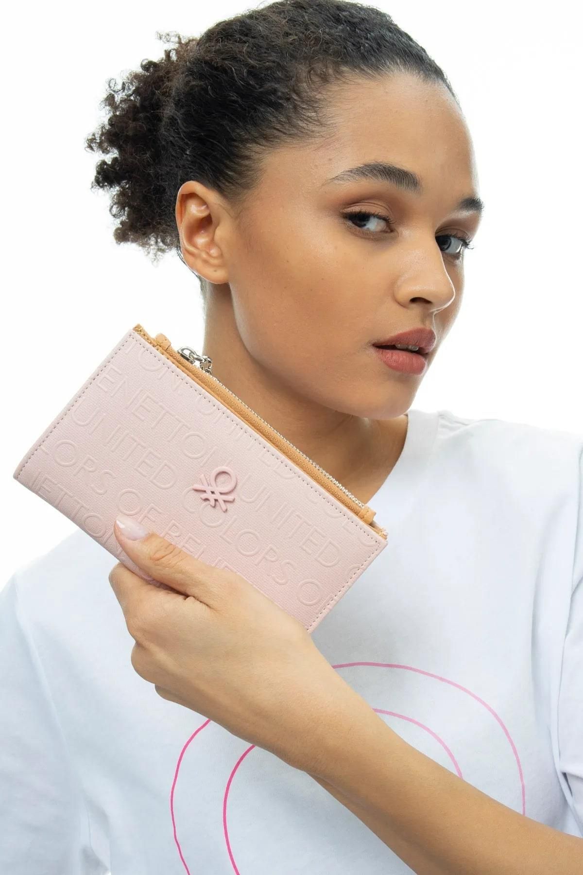 United Colors of Benetton BNT563 Pembe Kadın Cüzdanı