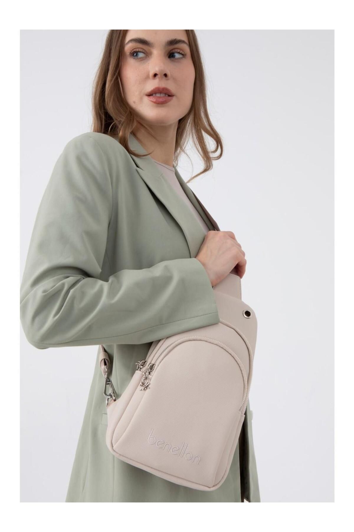 United Colors of Benetton KADIN ÇAPRAZ BODYBAG ÇANTA KREM BNT1543