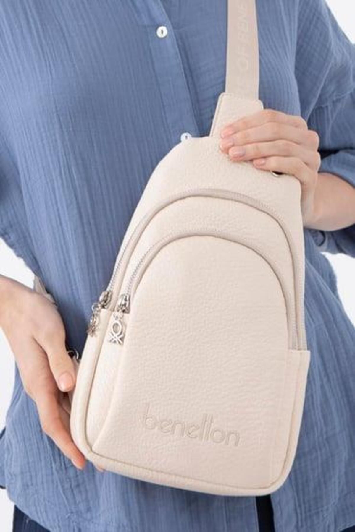 United Colors of Benetton KADIN ÇAPRAZ BODYBAG ÇANTA BEJ BNT1478