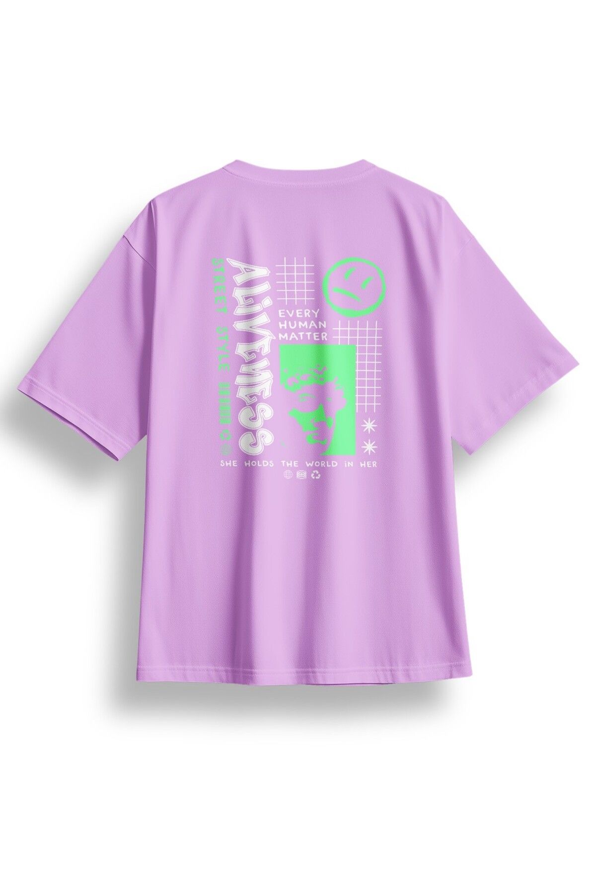 LUMARTA Oversize Aliveness Baskılı Tshirt