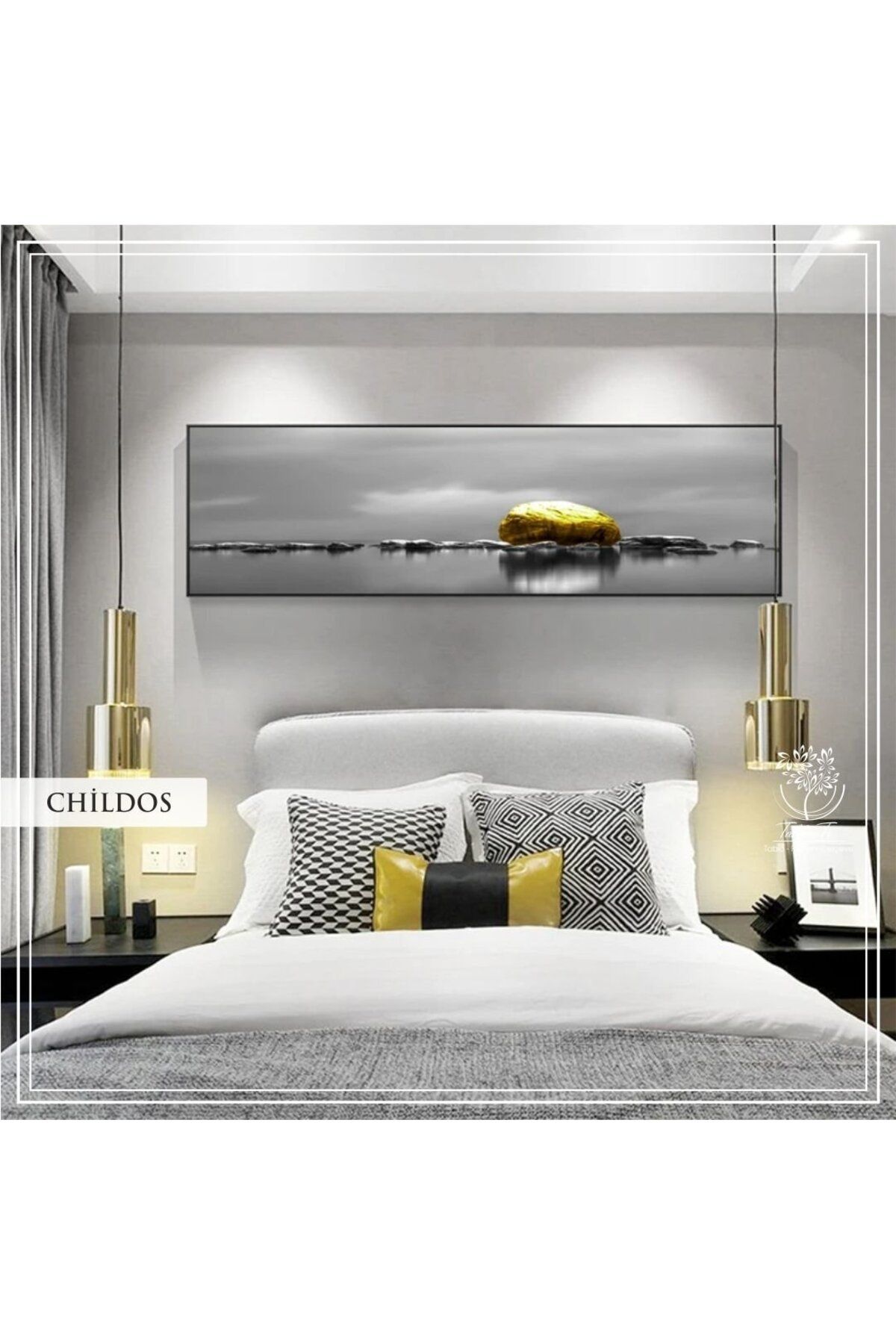 Tablomtr Metal Çerçeveli Gerçek Camlı Childos Tekli Tablo