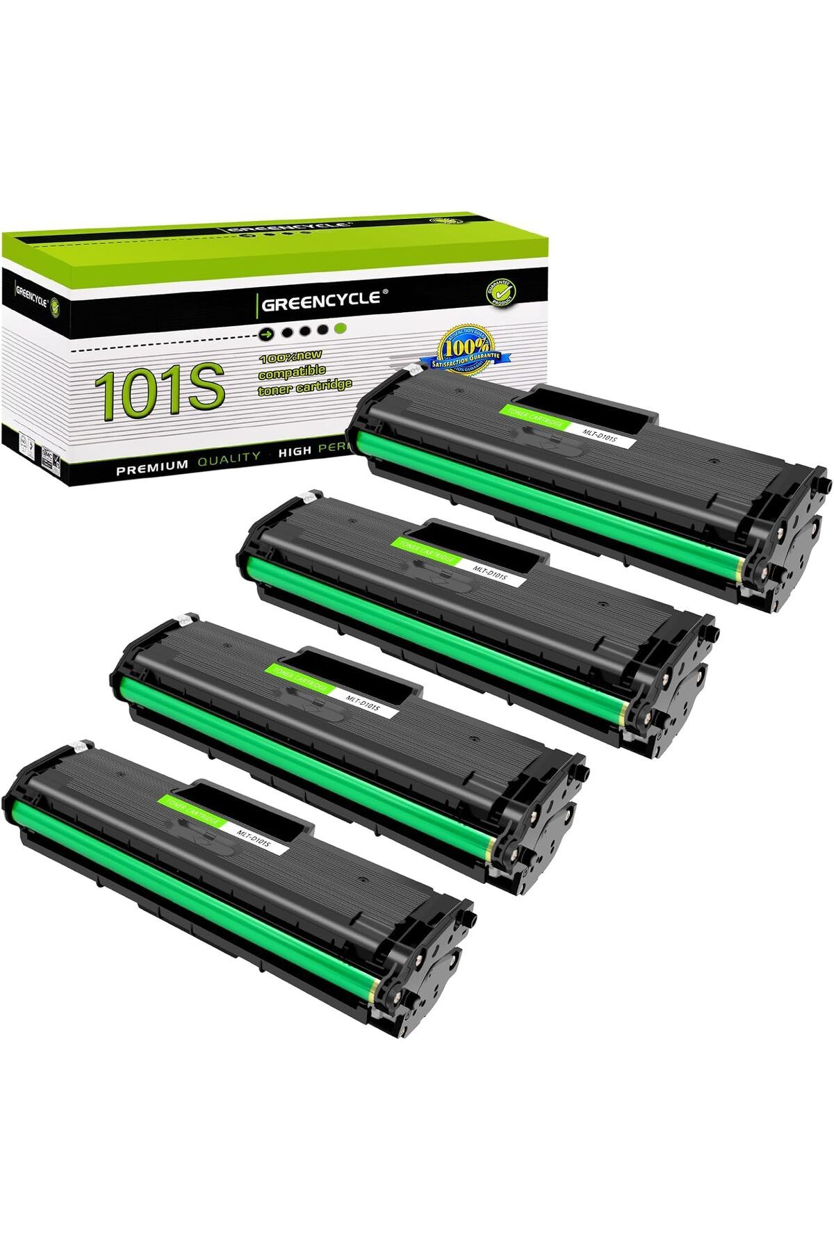 Samsung *YA-DE TONER 101S SCX-3405W SCX-3405 ML-2165W ML-2160 SCX-3400 SF-760P Printer (Black, 4-Pack