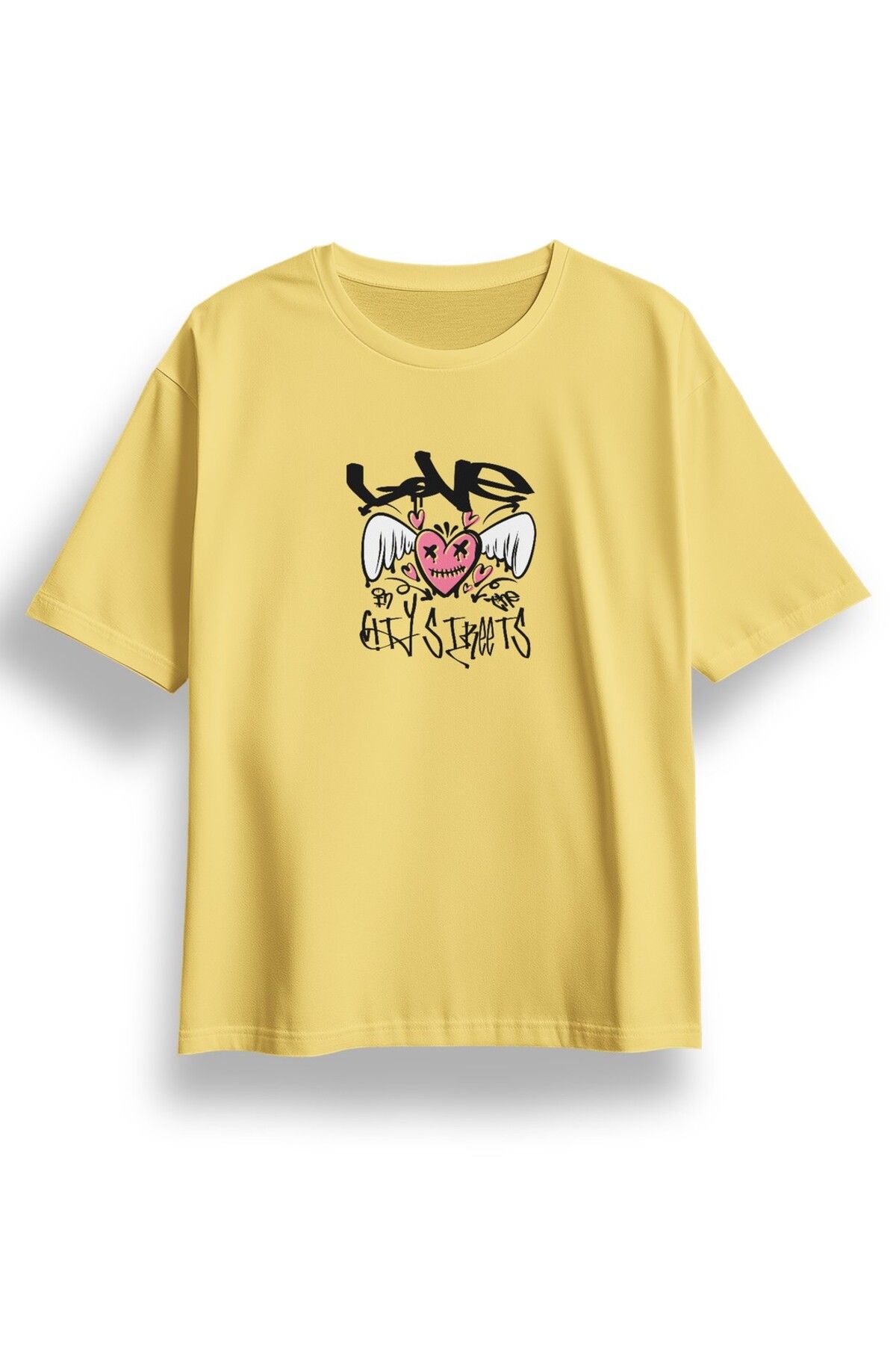 LUMARTA Oversize City Streets Baskılı Tshirt