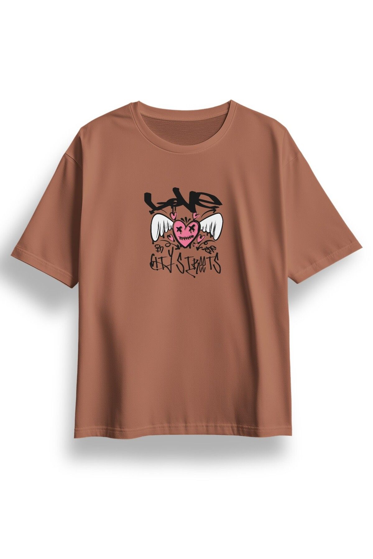 LUMARTA Oversize City Streets Baskılı Tshirt