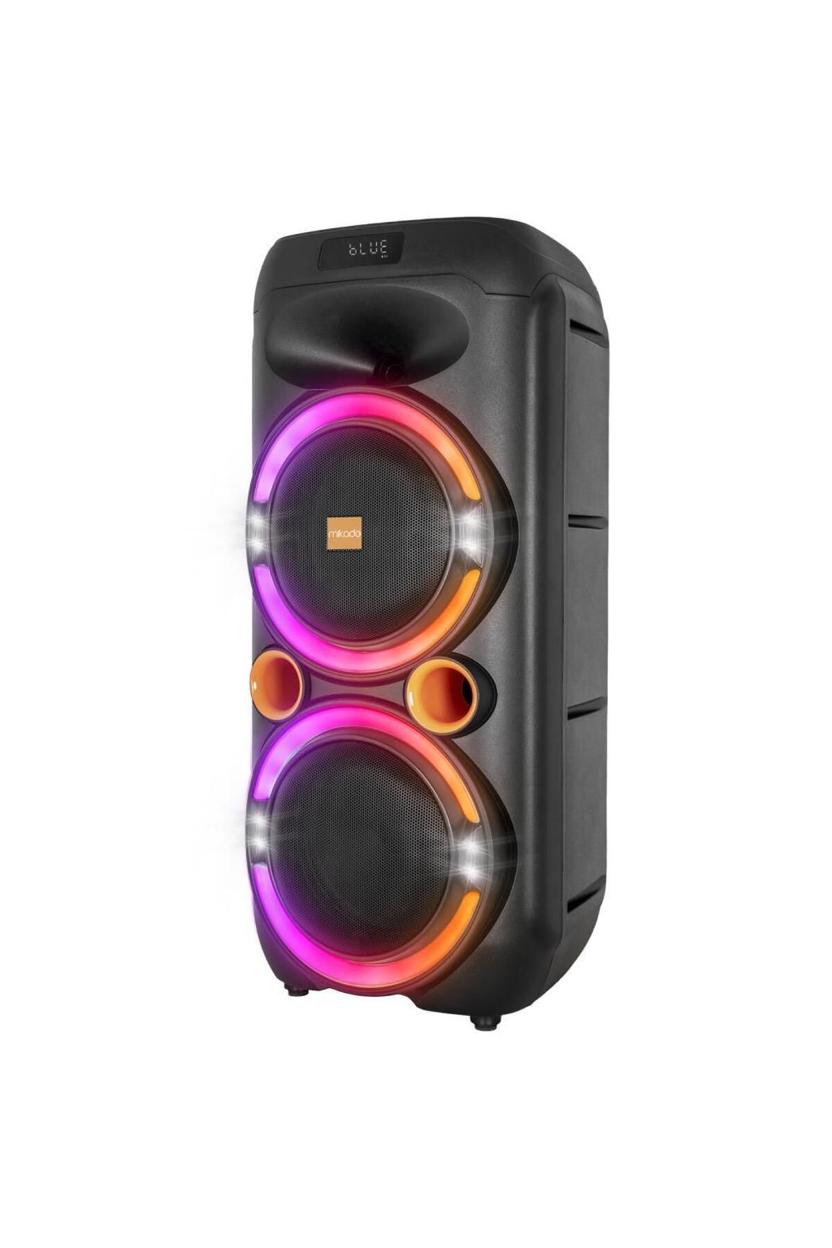 Mikado Bykalite MD-208KP 40W Işıklı 7.4V 3600mAh Siyah 1 VHF UV Mikrofonlu USB/BT/TF/TWS/AUX 2 Mik G