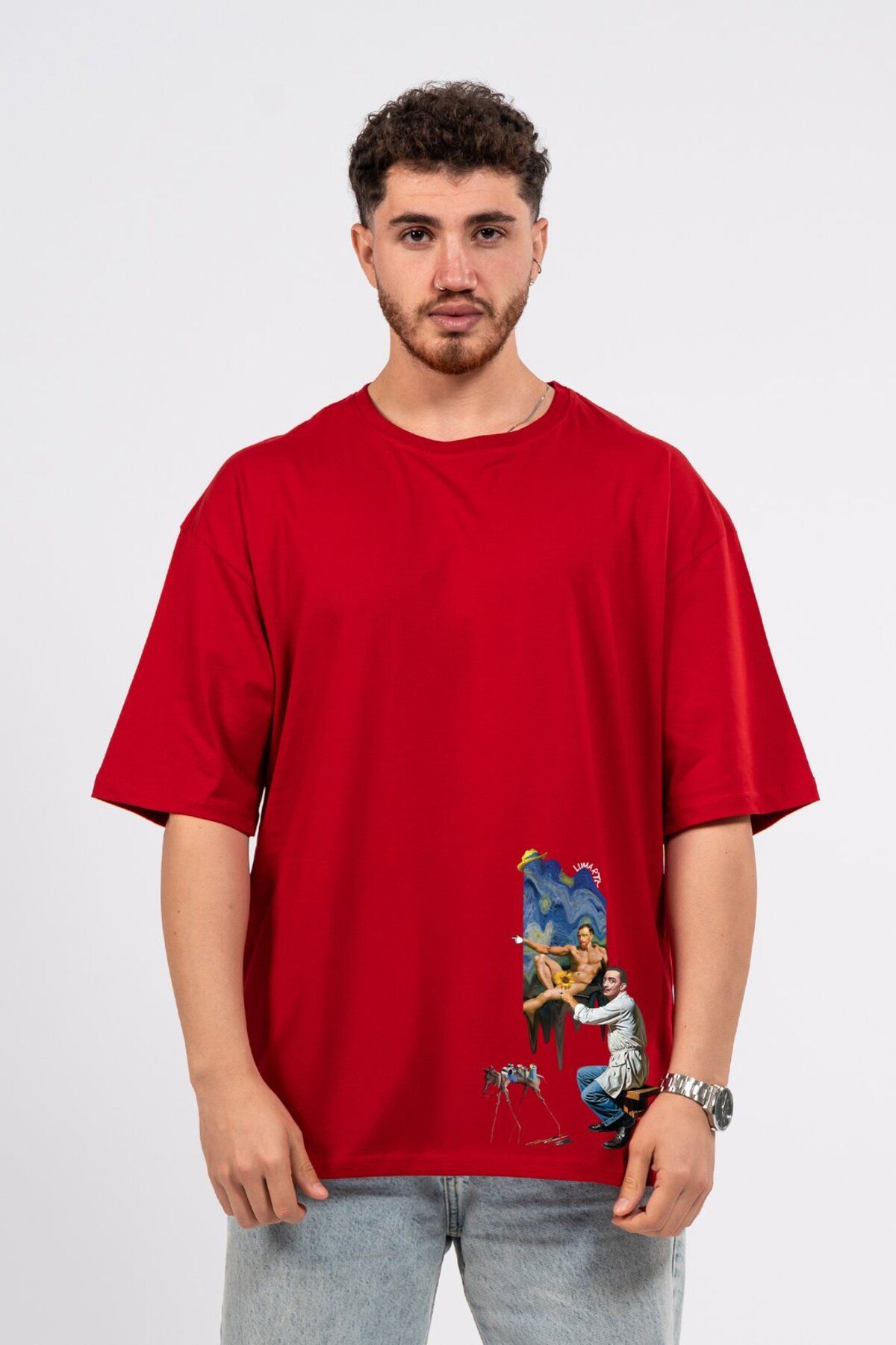 LUMARTA Oversize Dali Baskılı Tshirt