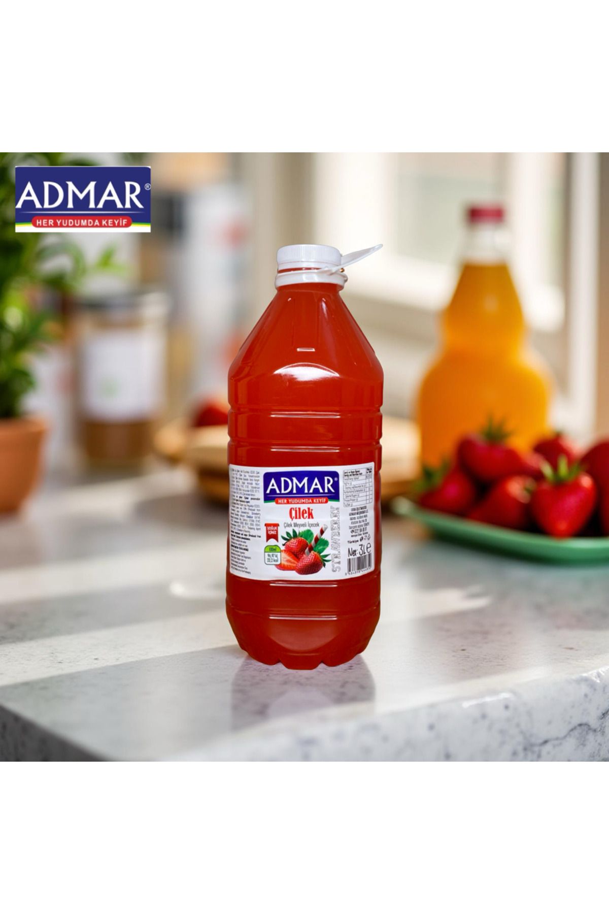 ADMAR MEŞRUBAT ADMAR ÇİLEK MEYVELİ İÇECEK 3L (2 ADET)
