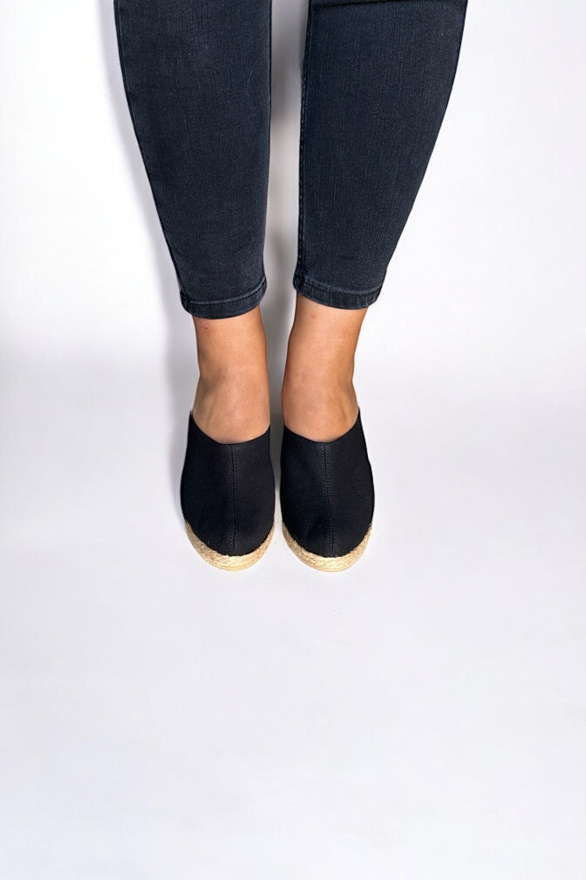 Y&D Shoes  Kadın Kapalı Burun Espadril – Dolgu Topuk & Keten Terlik Modeli - Görsel 4