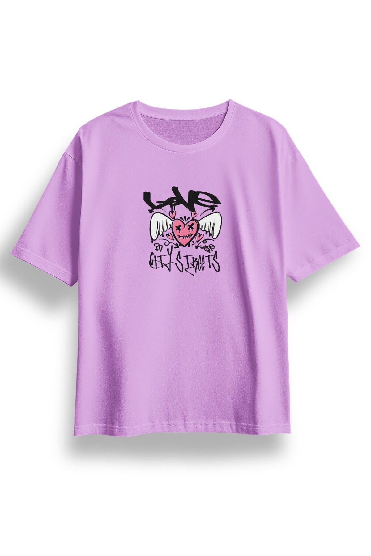 LUMARTA Oversize City Streets Baskılı Tshirt