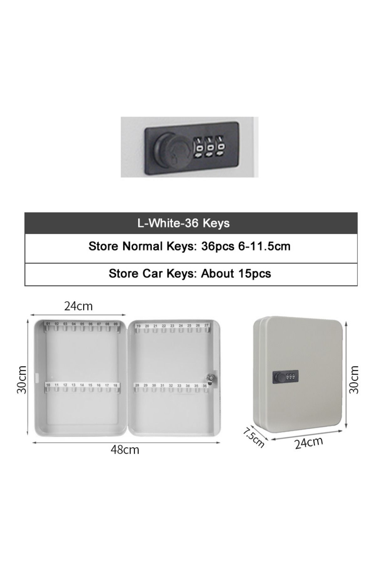 Choice-L-white-code Key Safe Box New Multi Keys Storage Box Password Spare Car Keys Storage Organizer Box F 1