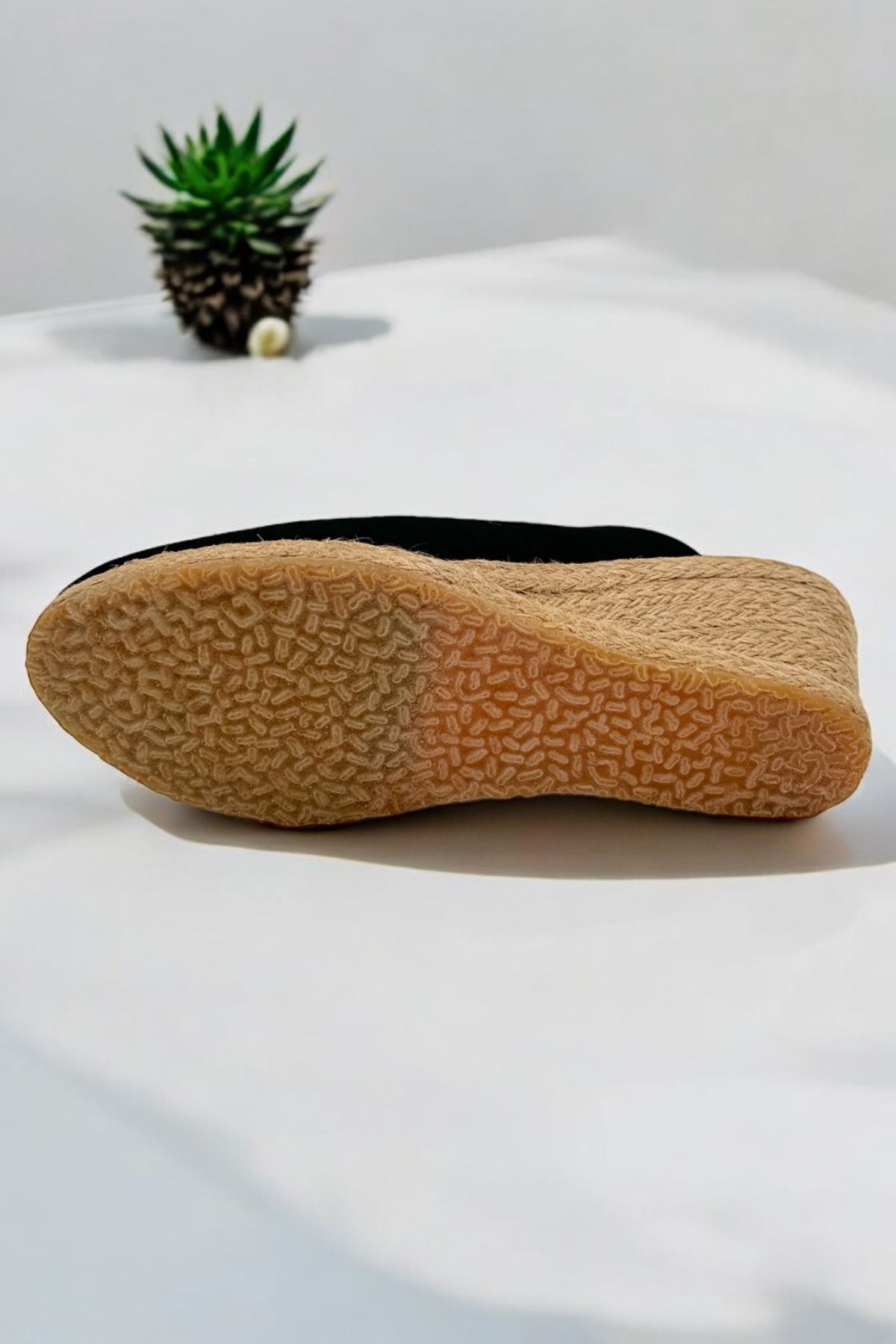 Y&D Shoes  Kadın Kapalı Burun Espadril – Dolgu Topuk & Keten Terlik Modeli - Görsel 8