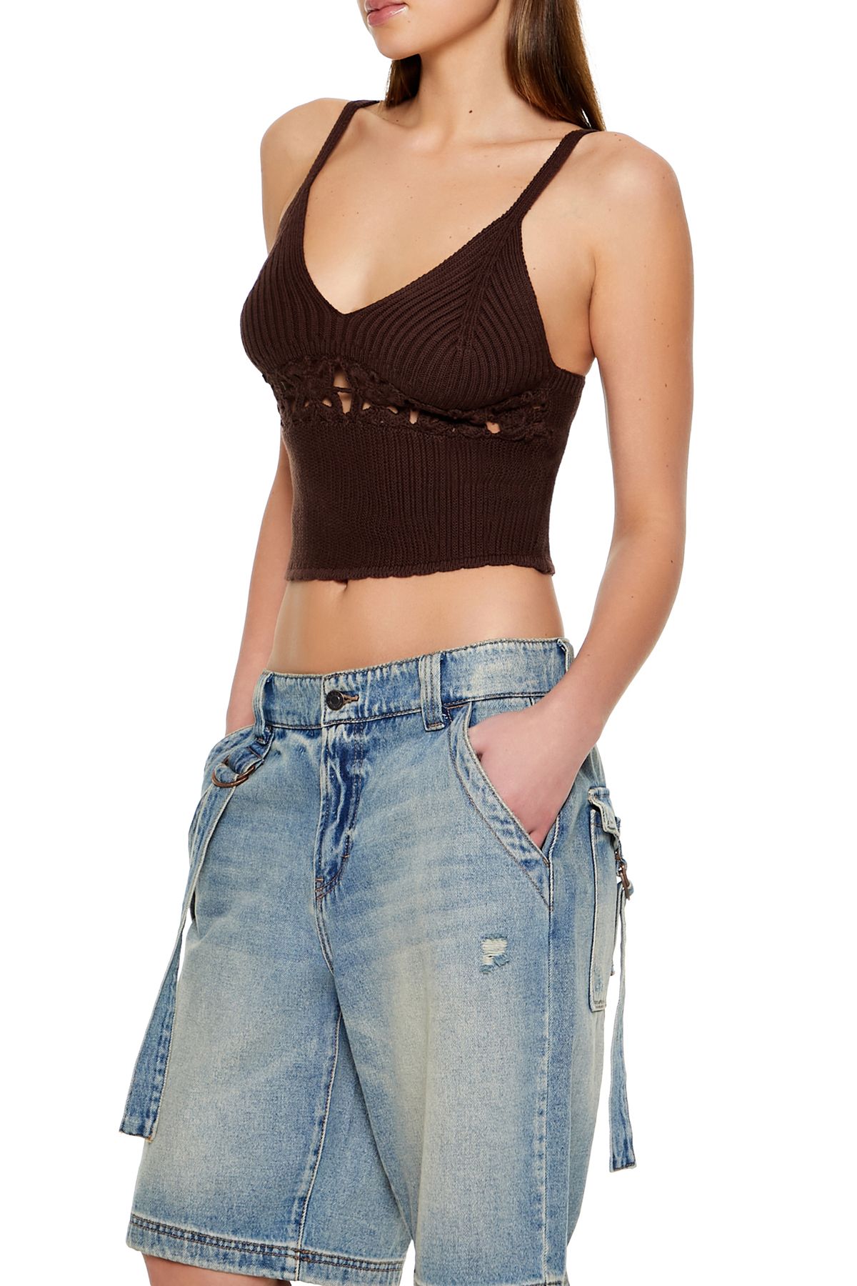 Forever 21 Kroşe Askılı Bluz