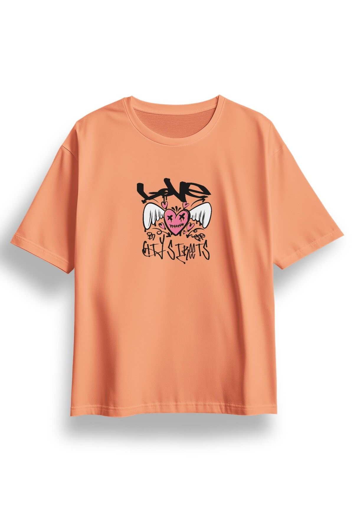 LUMARTA Oversize City Streets Baskılı Tshirt