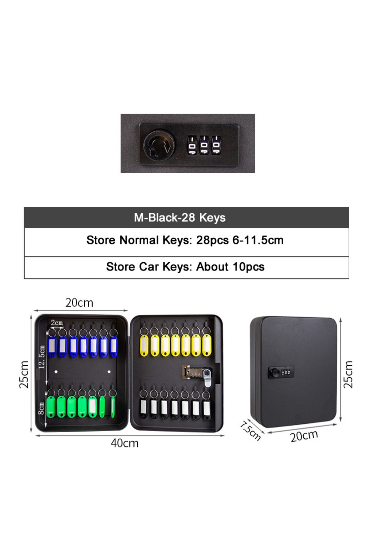 Choice-M-black-code Key Safe Box New Multi Keys Storage Box Password Spare Car Keys Storage Organizer Box F 1