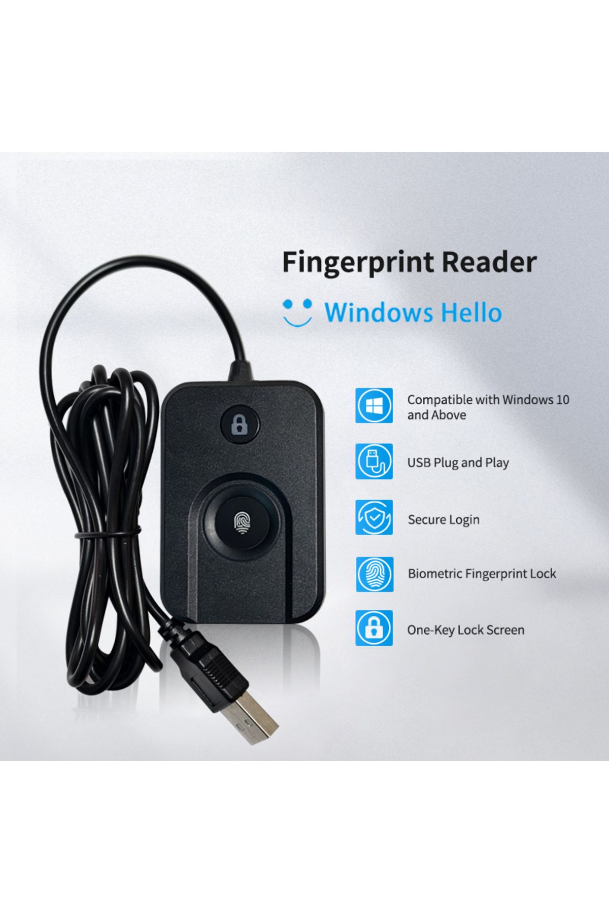 Choice-FP100 For Windows 10 11 Hello Biometric Fingerprint Login USB Reader Scanner Module Device Biometric 6