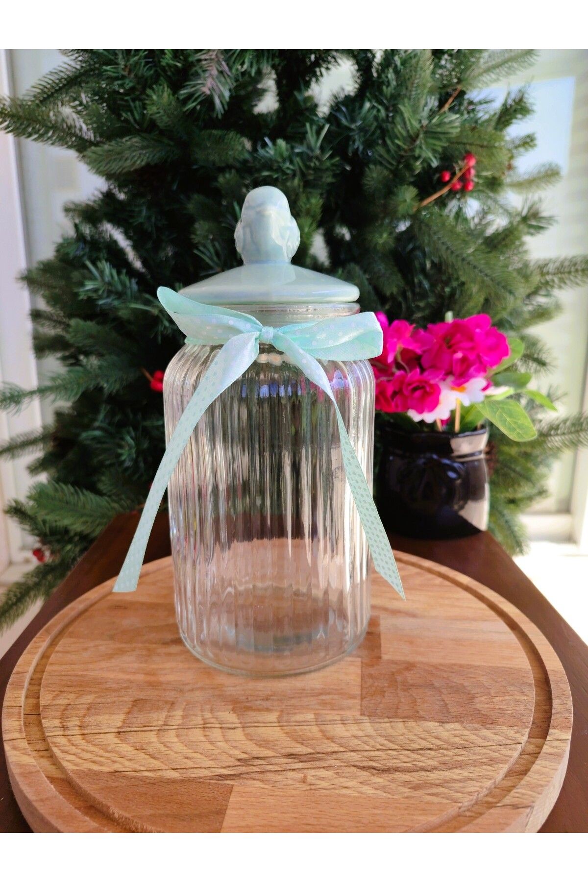 Madame Coco-Bird Jar Classic 1300 ml Green - Bird Jar with Lid 1300 ml Green 2