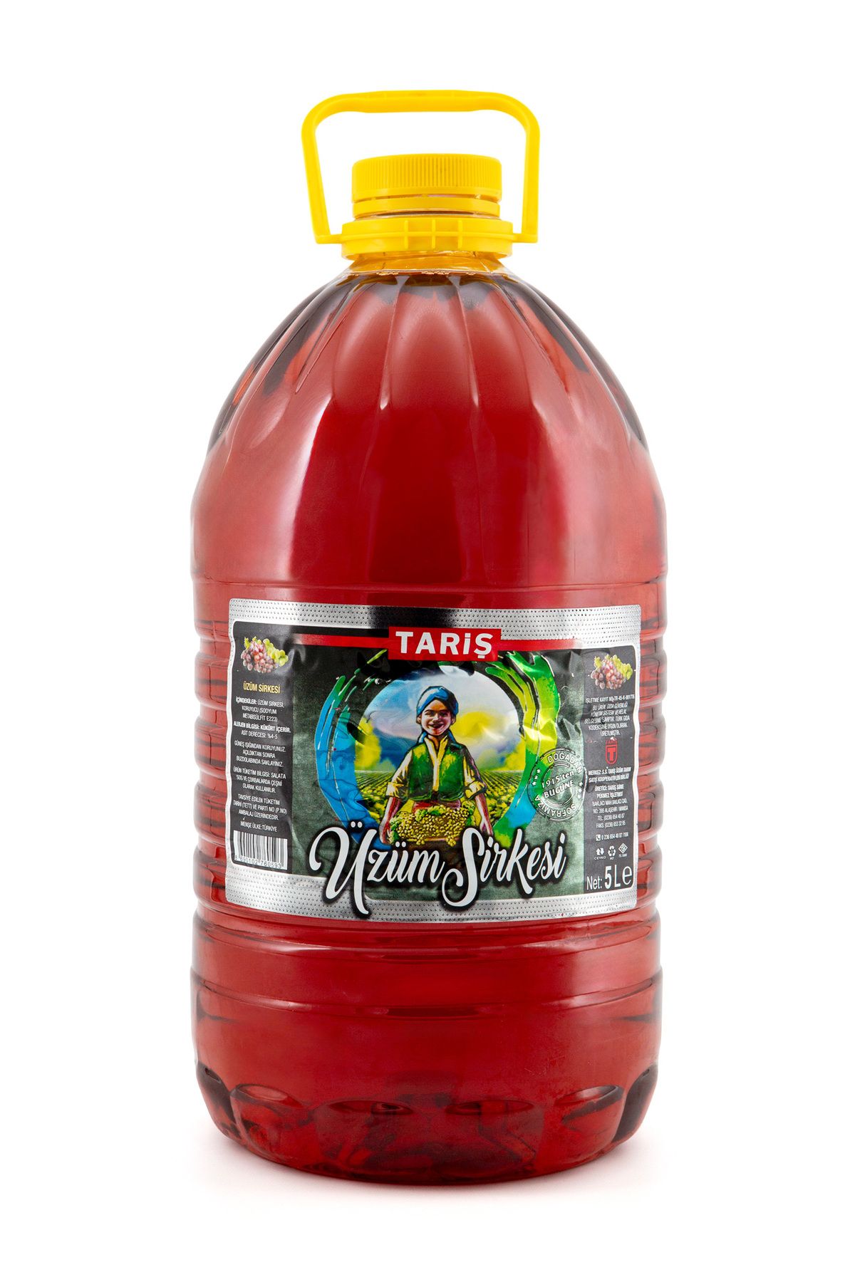 Tariş Üzüm Sirkesi 5 Lt Pet(Dar Ağız)