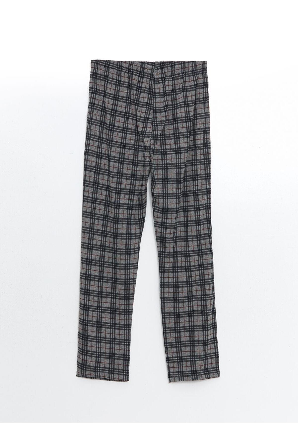 LC Waikiki-Ανδρικές πιτζάμες καρό καρό LCW Standard Fit 5