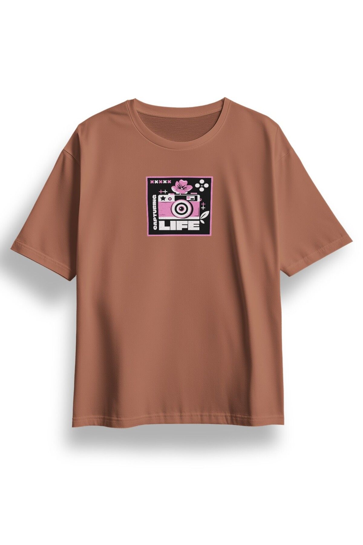 LUMARTA Oversize Capturing Life Baskılı Tshirt