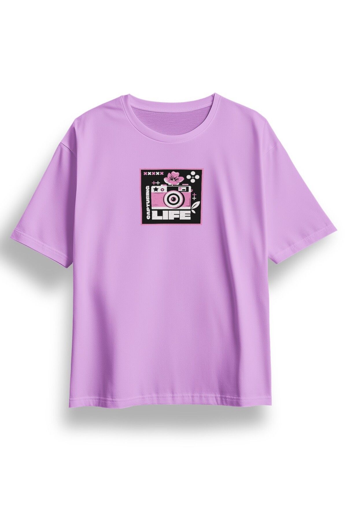 LUMARTA Oversize Capturing Life Baskılı Tshirt