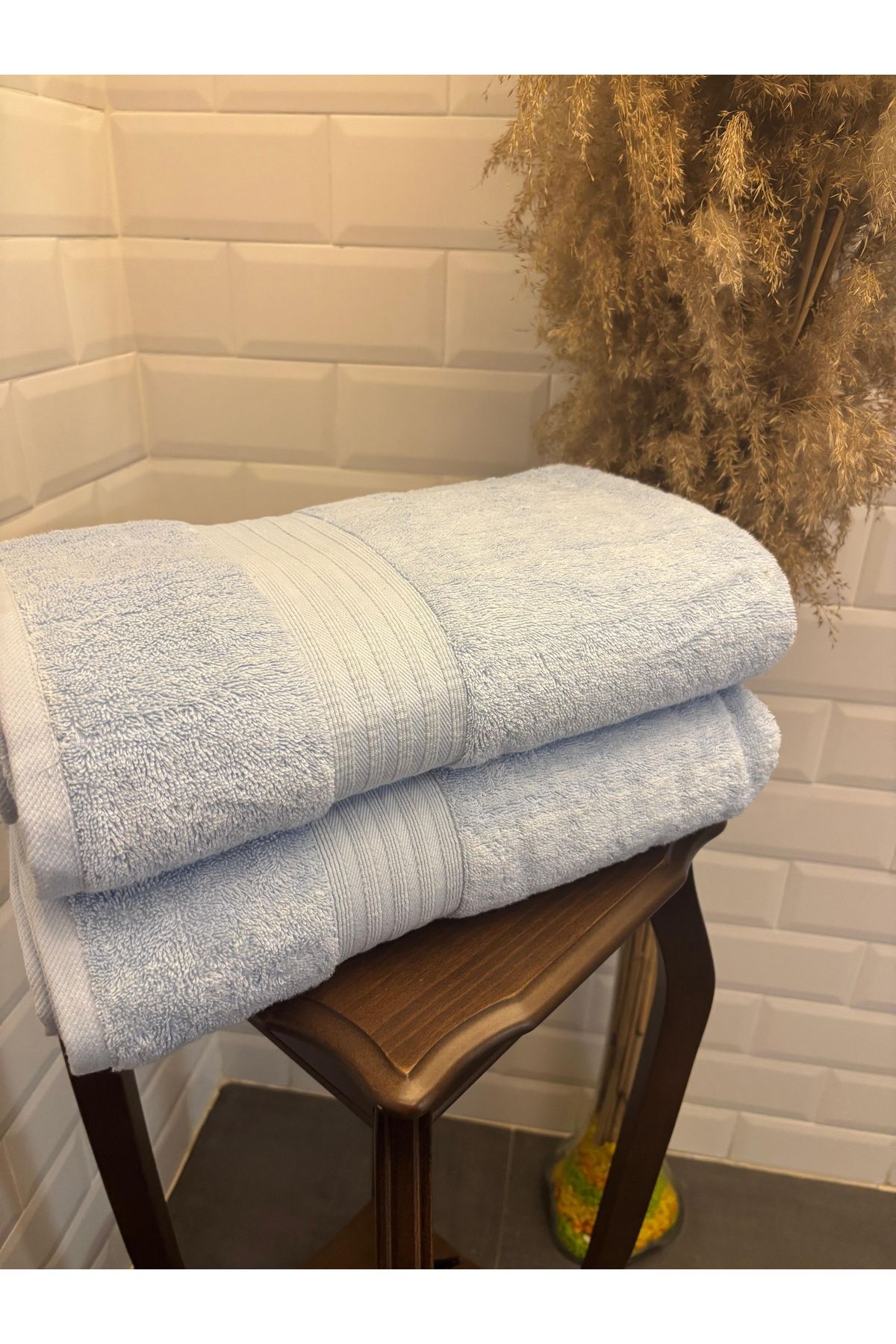 Explore Home , Cotton Banyo Havlusu - Mavi (Lif Hediyeli)