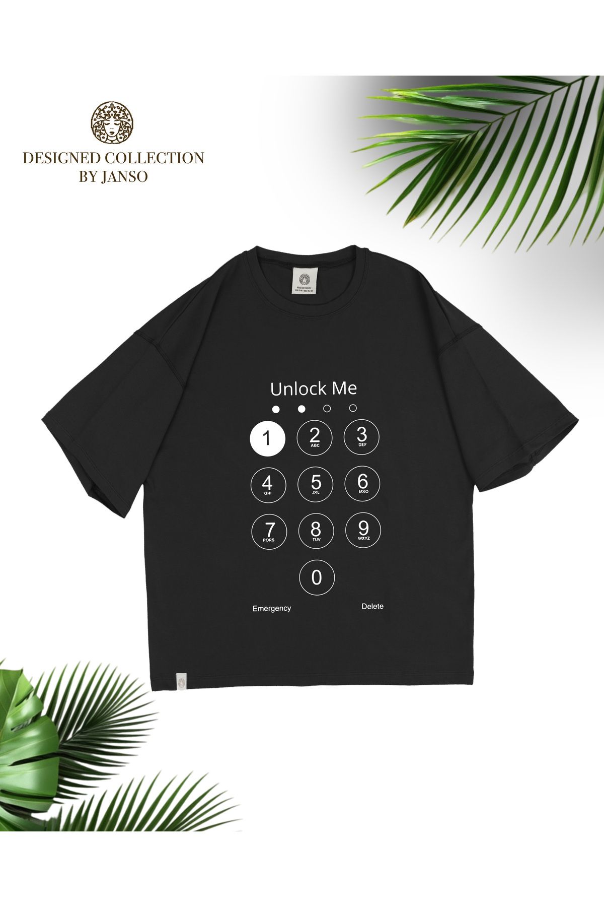 JANSO GROUP - KADIN BASKILI TSHIRT PAMUKLU OVERSİZE
