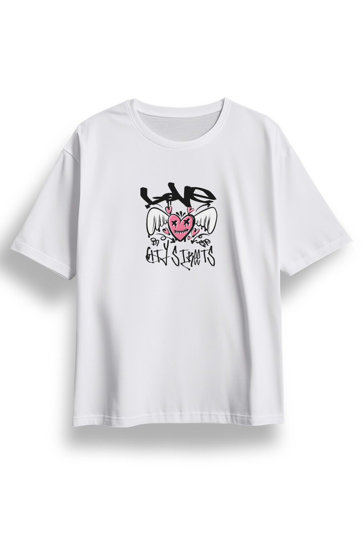 LUMARTA Oversize City Streets Baskılı Tshirt