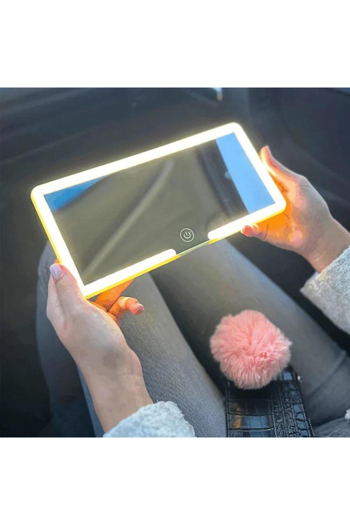 Choice-White LED Car Sun Visor Vanity Mirror Travel Makeup Mirror with 3 Light Modes 60 LEDs Car Vanity Mir 3