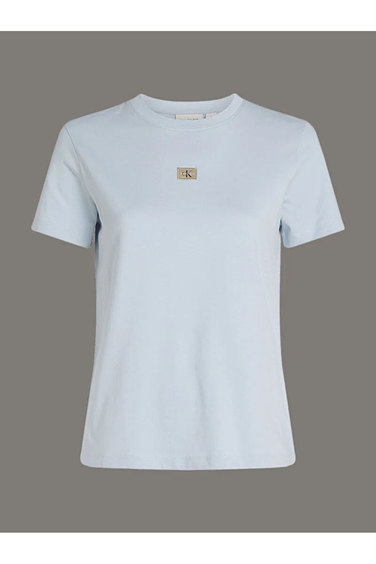 CK Jeans Kadın Woven Label Regular Beyaz T-shirt J20J225243-CUI
