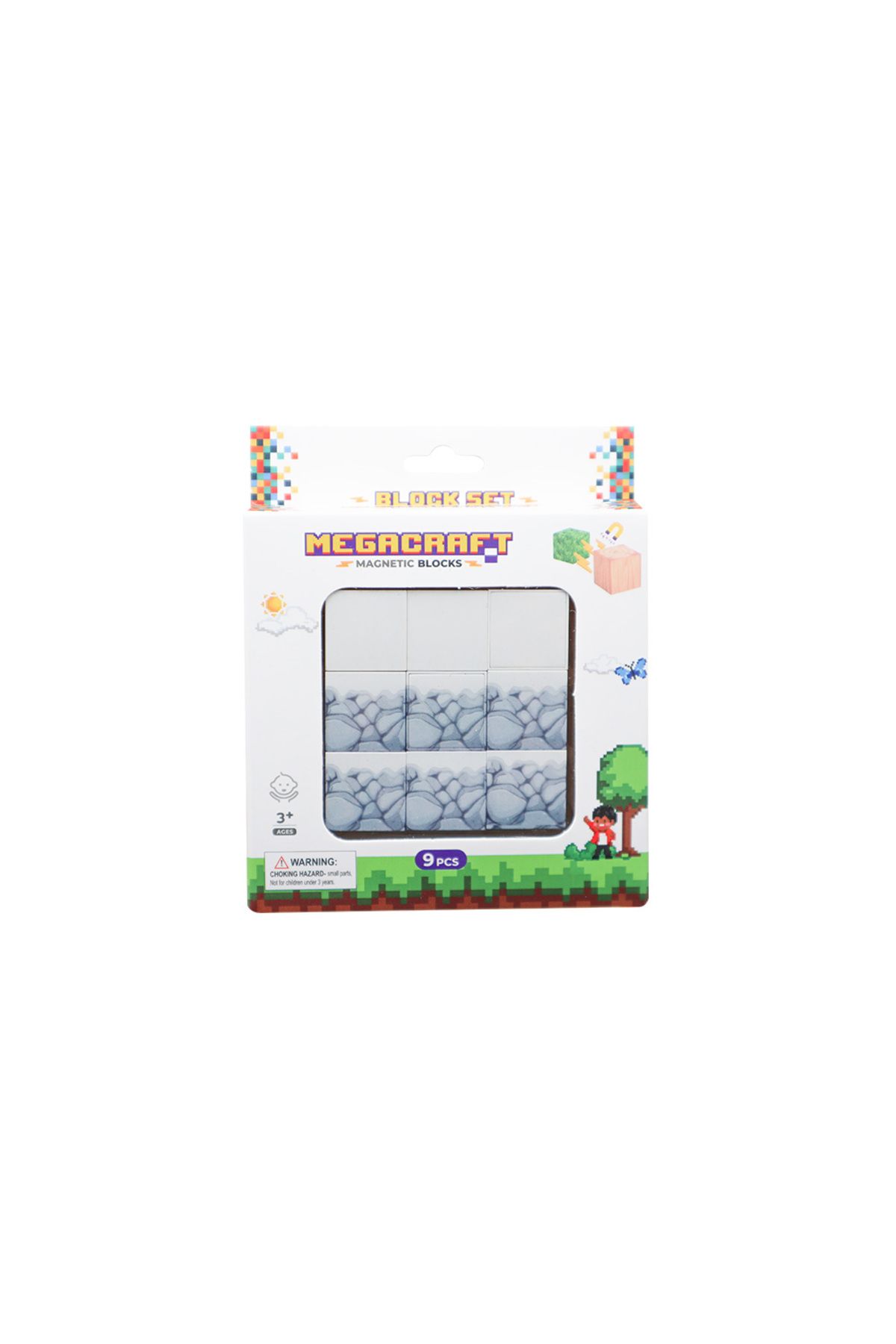 Megacraft-Magnetic Blocks Grass Pattern Block 3