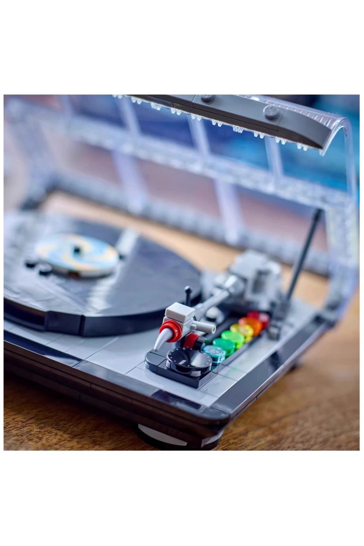 NO BOX مجموعه ۳۱۰تکه بلوک‌های ساختنی پخش‌کننده صفحه وینیل رترو مدل BOX 310PCS، اسباب‌بازی پازل موسیقی برای بزرگسالان و کودکان، خلاق