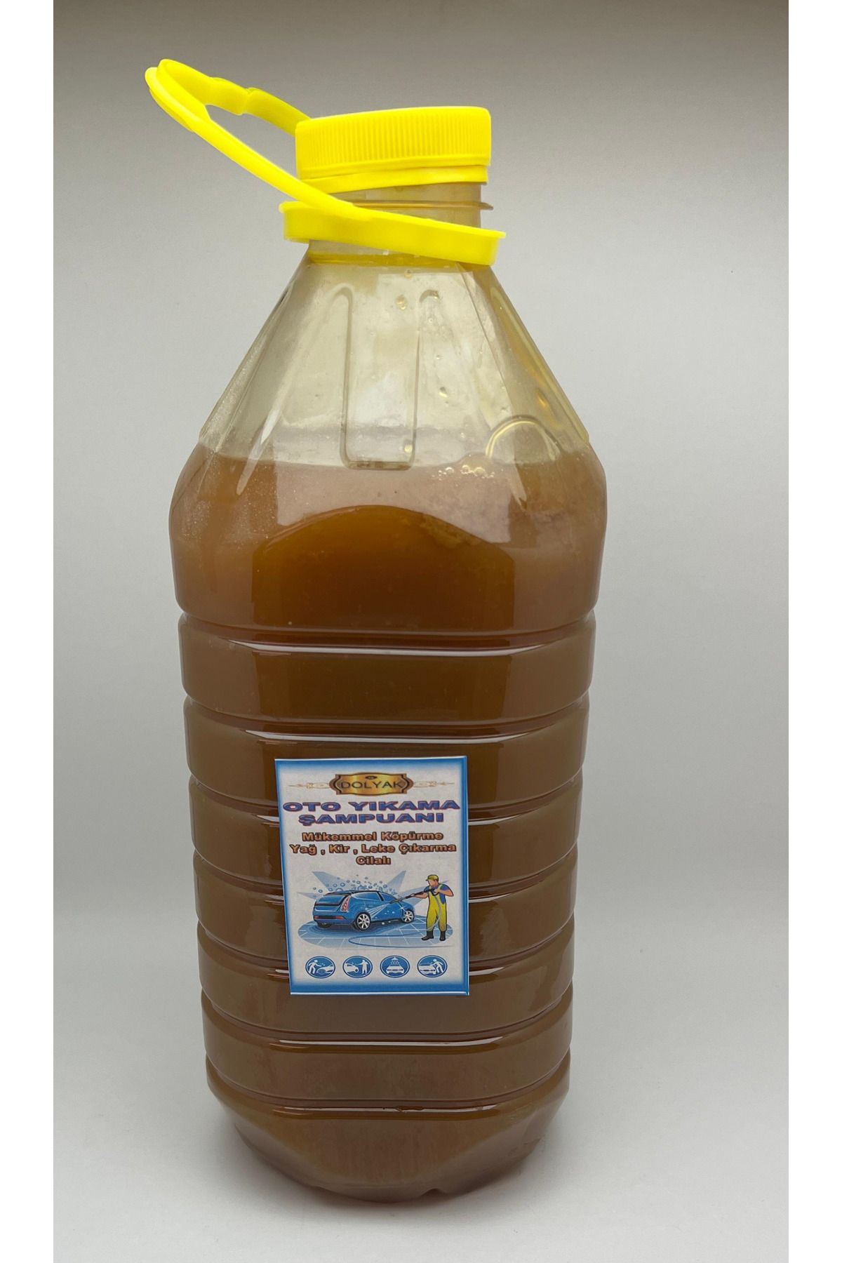 DOLYAK Cilalı Oto Şampuanı, 3 Kg Fırçasız Oto Yıkama Şampuanı 1/60 Konsantre -