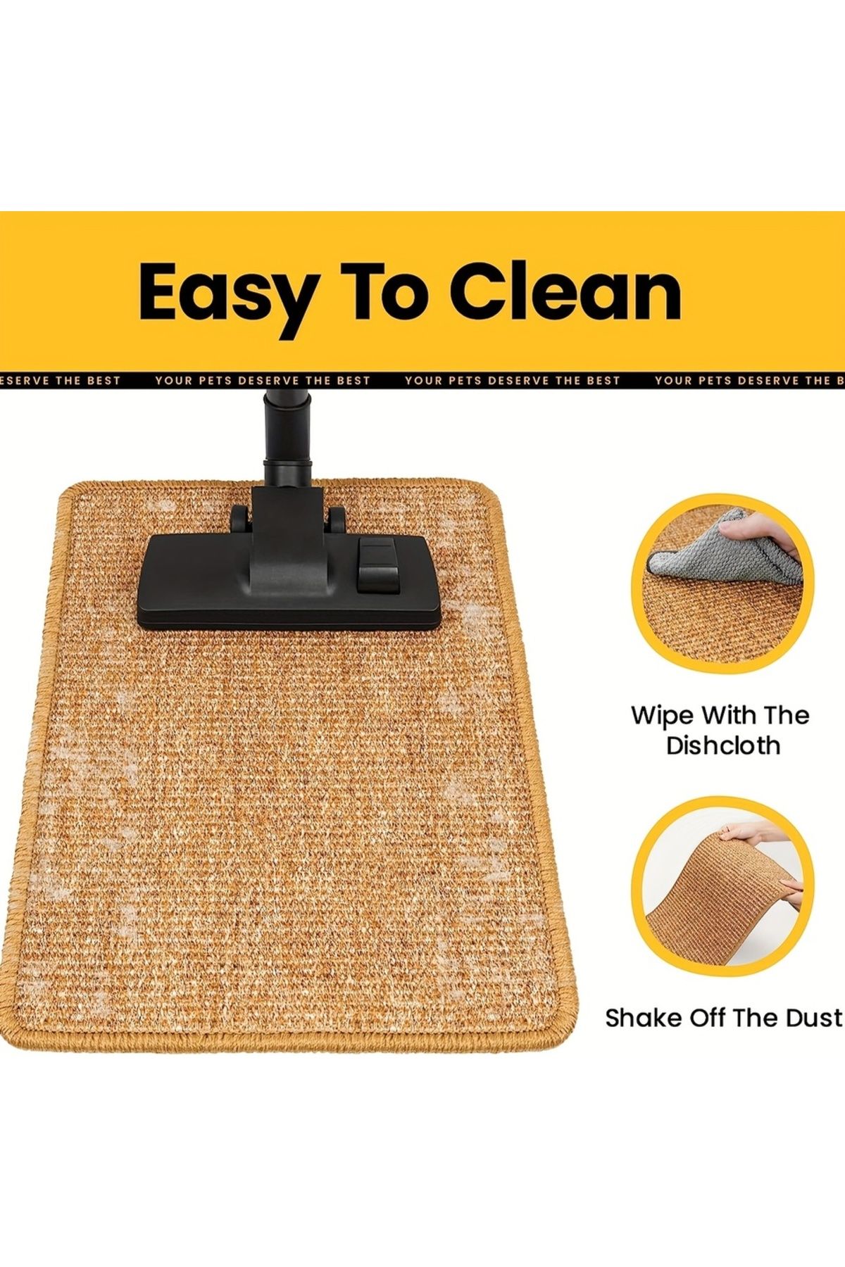 Choice-L 40X60cm Random color 1pc Cat Scratching Mat, Natural Sisal Cat Scratching Pad, Wear resistant Ca 5