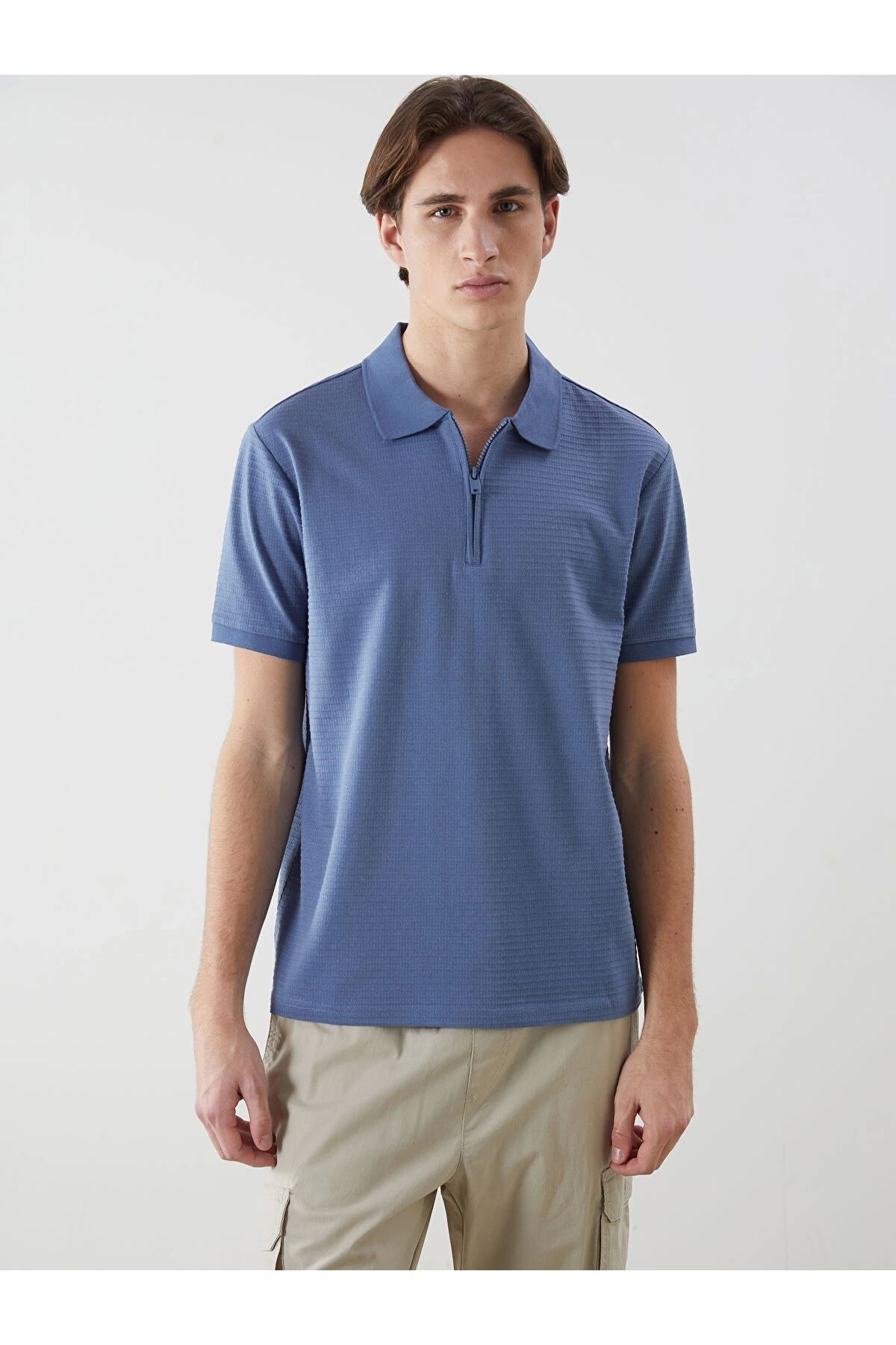 LC Waikiki XSIDE Indigo Polo Yaka Erkek Tişört