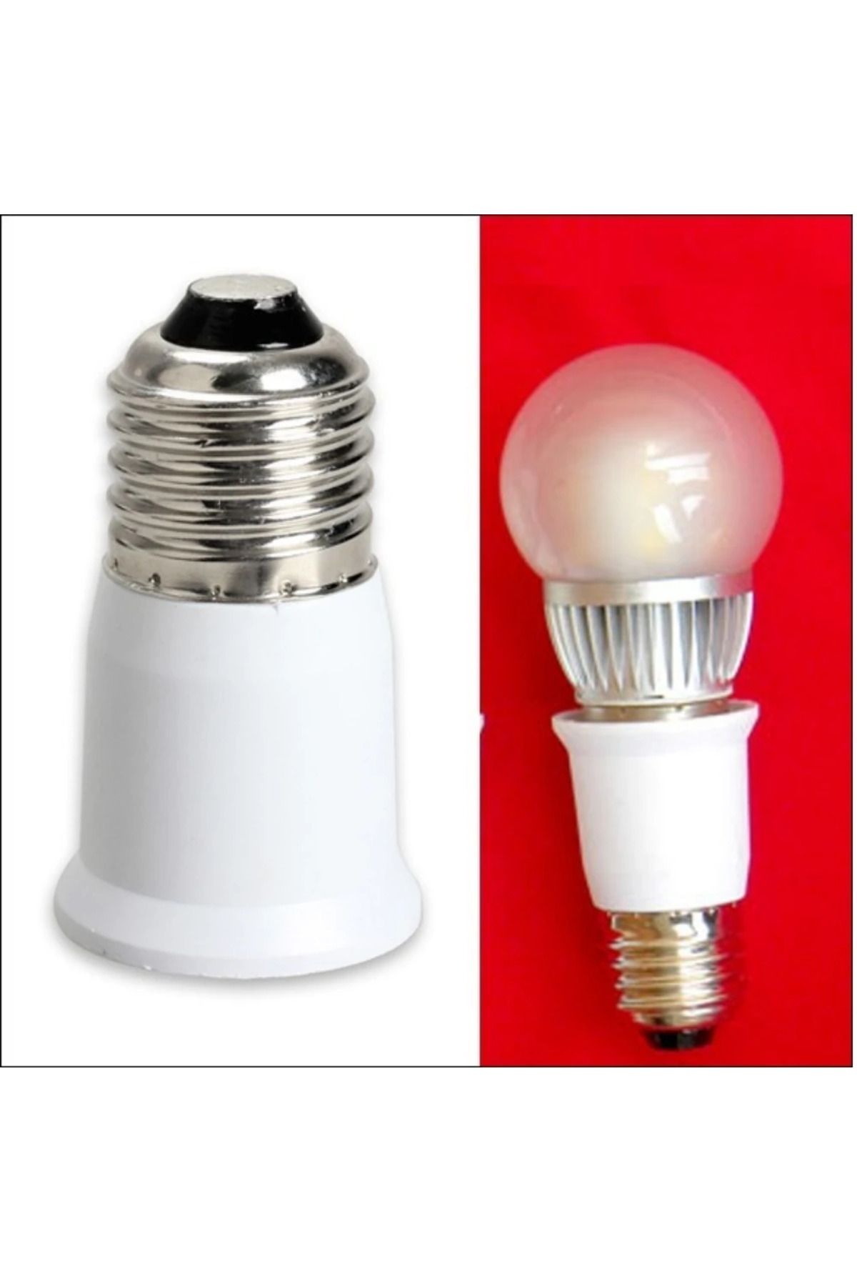 ALLOYSEED-E27 to E27 Extension Base CLF LED Light Bulb Lamp Adapter Socket Converter Light Bulb Lamp Holder... 2