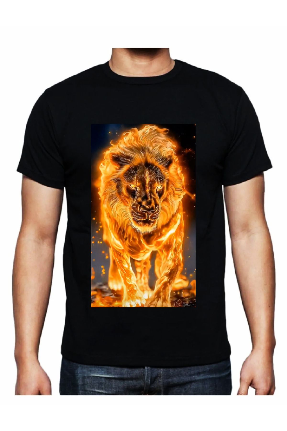 Lifeguard Büyük Beden Dijital Baskılı T-shirt