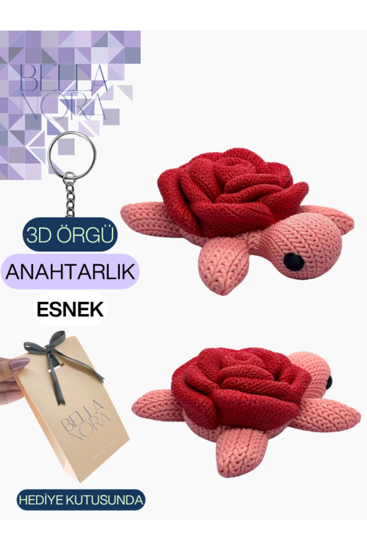 Bellanora Örgü Anahtarlık En Sevilen Animasyon Çizgi Film Hayvan Kahramanları Amigurumi Özel Hediye Kutusunda