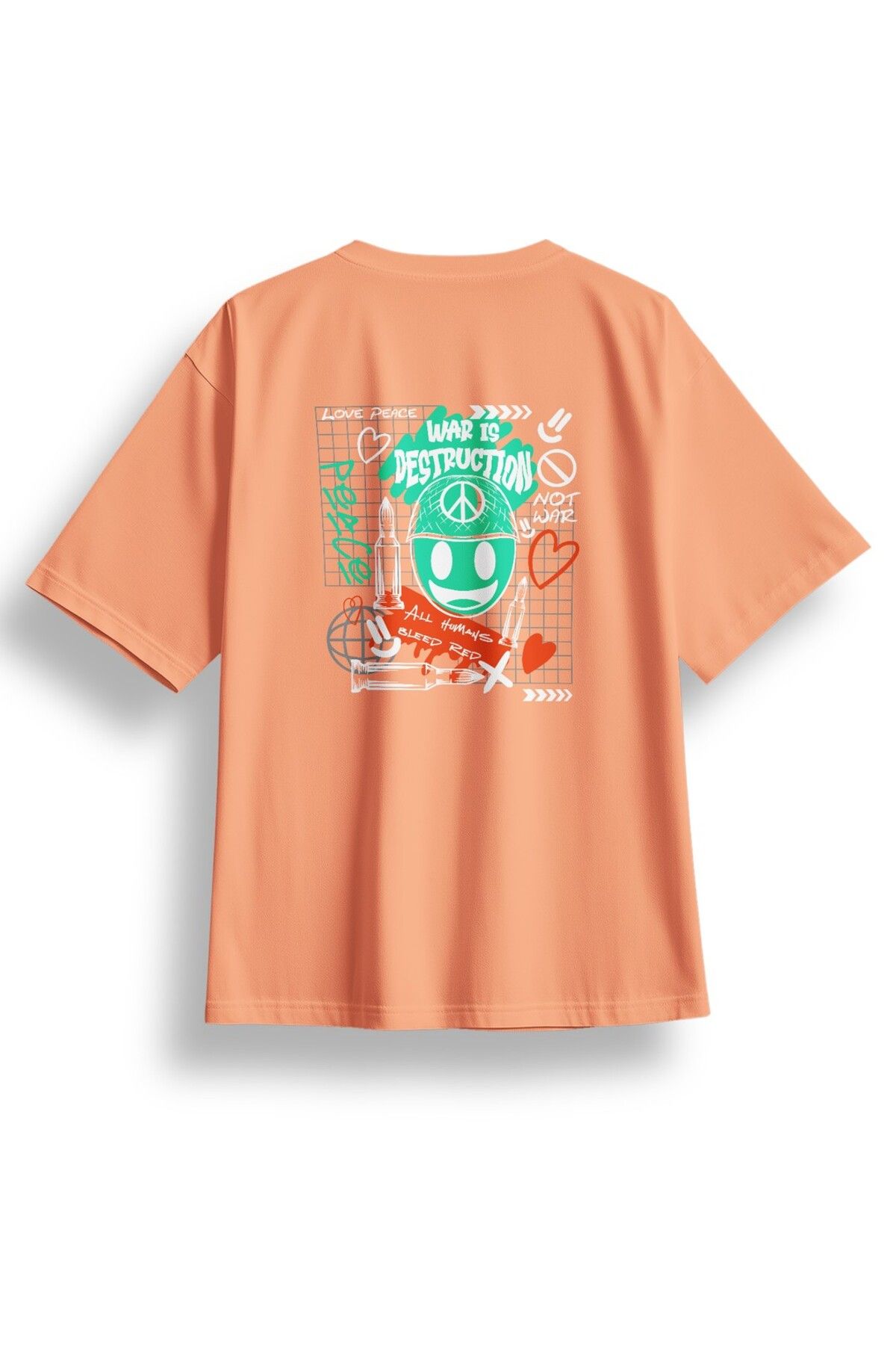 LUMARTA Oversize Destruction Baskılı Tshirt