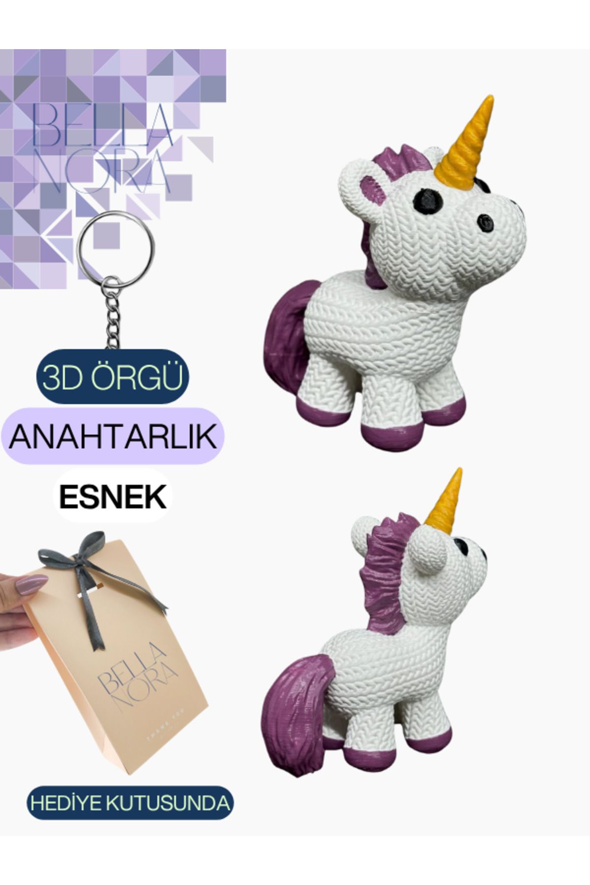 Bellanora Örgü Anahtarlık En Sevilen Animasyon Çizgi Film Hayvan Kahramanları Amigurumi Özel Hediye Kutusunda