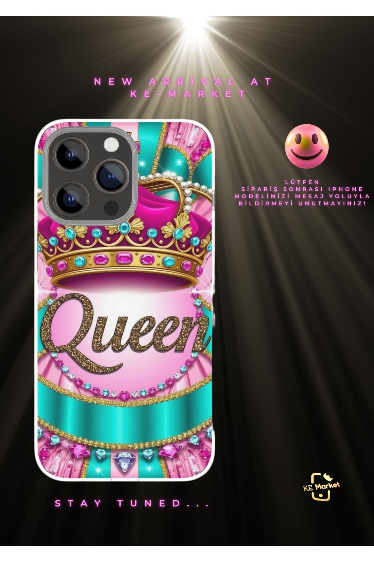 SOFTCASE Queen Series Iphone Tasarım Kılıf (LÜTFEN MESAJ YOLUYLA TELEFON MODELİNİZİ YAZINIZ)