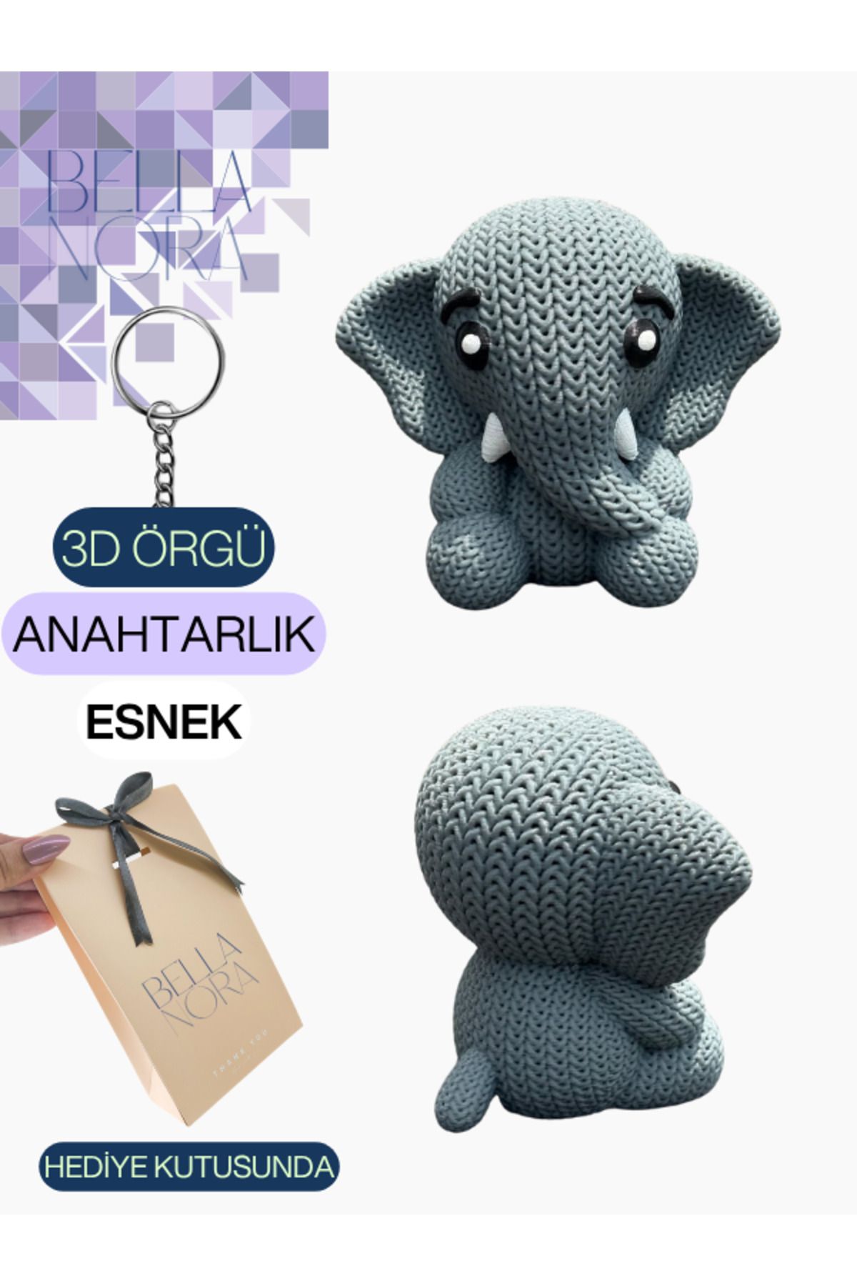 Bellanora Örgü Anahtarlık En Sevilen Animasyon Çizgi Film Hayvan Kahramanları Amigurumi Özel Hediye Kutusunda